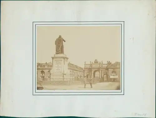 Foto Nancy Meurthe et Moselle, um 1870, Place Stanislas, Stanislas Leszcynski Denkmal