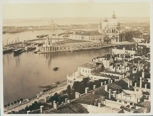 Foto Venezia Venedig Veneto, um 1865, Stadtansicht, Basilica Maria della Salute