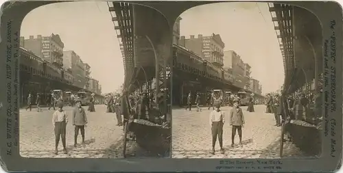 Stereo Foto New York City USA, The Bowery