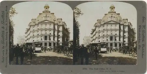 Stereo Foto New York City USA, Post Office