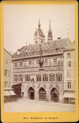 Kabinettfoto Bâle Basel Stadt Schweiz, Rathaus, 1879, Fotograf Varady & Co.