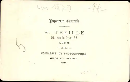 CdV Lyon Rhône, um 1870, Hotel de Ville