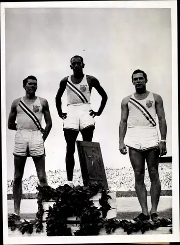 Foto Praha Prag, Internat. Sportfest, Dixon Craig, H. Dillard, Floyd Simmons