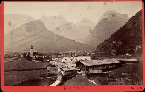 Kabinettfoto Lofer in Salzburg, Blick auf den Ort, Fotograf Baldi & Würthle, Nr. 268