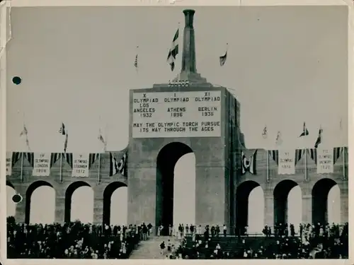Foto Olympische Spiele Los Angeles 1932, Olympisches Tor