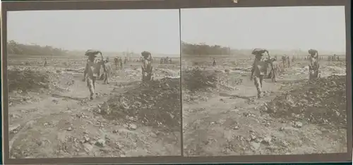Stereo Foto Venezuela, Afrikanische Hilfsarbeiter