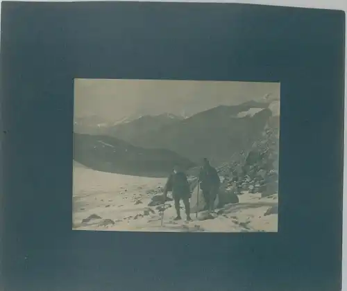 Foto Bergsteiger, um 1900, Pfandelscharte Salzburg, Wandern, Alpen
