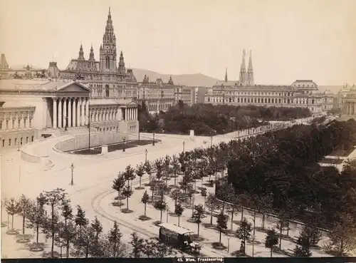 Foto Wien, Franzensring, Stephansdom, Pferdebahn
