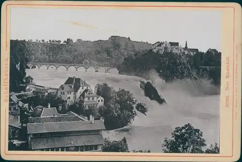 Kabinettfoto Schaffhausen am Rhein Schweiz, Rheinfall