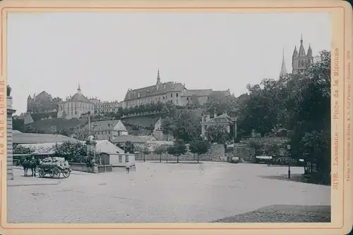 Kabinettfoto Lausanne Kt. Waadt Schweiz, Place de la Riponne