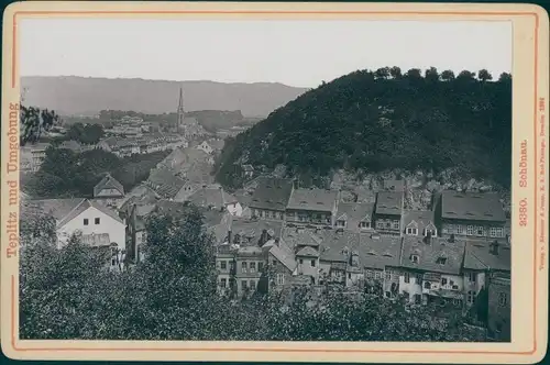 Kabinettfoto Teplice Šanov Teplitz Schönau Region Aussig, Teilansicht, 1894