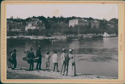 Kabinettfoto Ouchy Lausanne Kanton Waadt, Lac Leman, um 1890