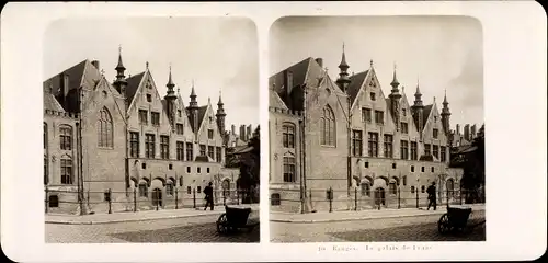 Stereo Foto Bruges Brügge Flandern Westflandern, Le Palais du Franc