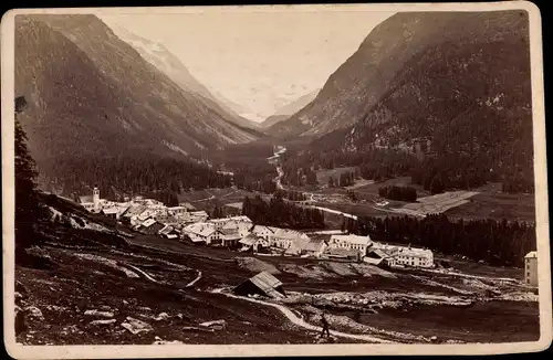 Foto Pontresina Kanton Graubünden Schweiz, Roseg Thal, Panorama