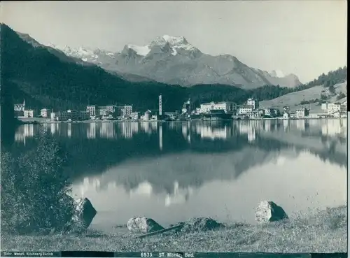 Foto Sankt Moritz Bad Kanton Graubünden, Gesamtansicht, Bad, Wasserpartie