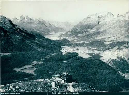 Foto Muottas Muragl Kanton Graubünden, Gesamtansicht ins Tal