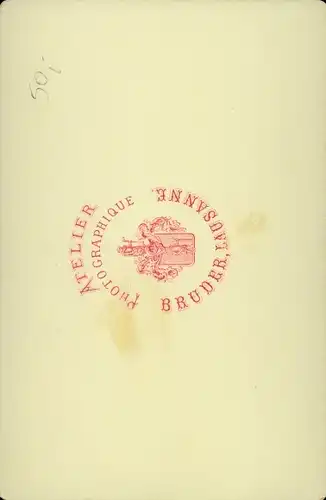 Kabinettfoto Lausanne Kanton Waadt, 1881, Vue generale