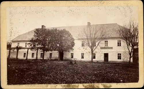 CdV Długopole Zdrój Bad Langenau Bystrzyca Kłodzka Habelschwerdt Niederschlesien, um 1875, Kurhaus