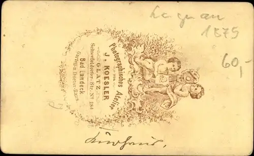 CdV Długopole Zdrój Bad Langenau Bystrzyca Kłodzka Habelschwerdt Niederschlesien, um 1875, Kurhaus