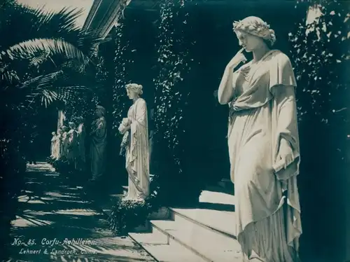 Foto Korfu Griechenland, Achilleion, Plastiken