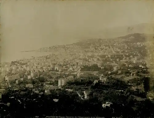 Chromotypie Cannes Alpes Maritimes, Vue prise de l'Observatoire de la Californie