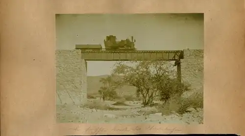 Foto um 1906, Namibia Deutsch Südwestafrika, Eisenbahn, Schmalspurbahn, Lokomotive