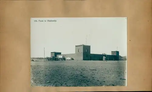 Foto um 1906, Okahandja Namibia Deutsch Südwestafrika, Festung, Koloniale Schutztruppe