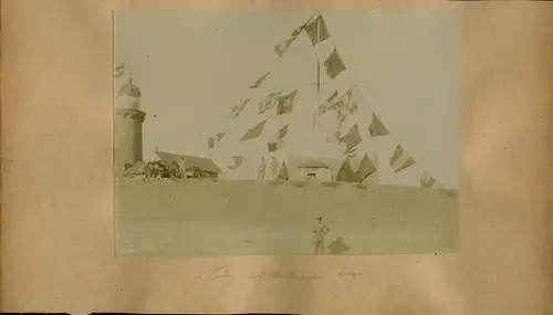 Foto um 1906, Swakopmund Namibia Deutsch Südwestafrika, Leuchtturm, Schutztruppler