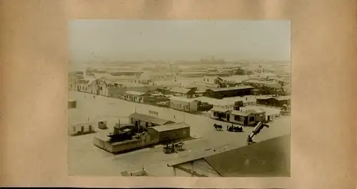 Foto um 1906, Swakopmund Namibia Deutsch Südwestafrika, Stadtbild, Central Hotel