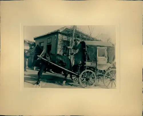 Foto Swilengrad Bulgarien, Kutsche, Öffentliches Verkehrsmittel, März 1931