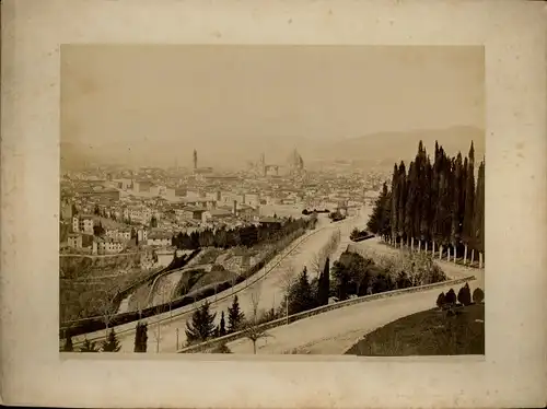 Foto um 1880, Firenze Florenz Toscana, Panorama dal Viale dei colli