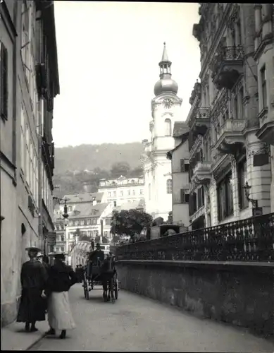 Foto Graz Steiermark, Kirche, Straßenpartie, Kutsche