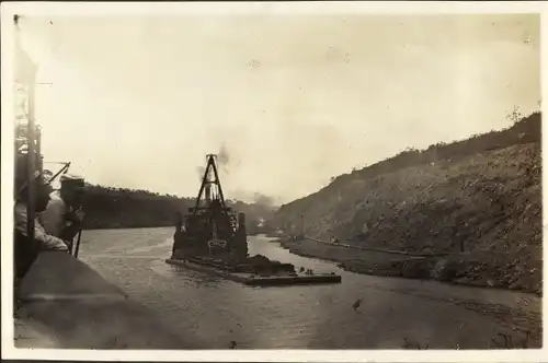 Foto Panama, Schiff, Kohleförderung, um 1920