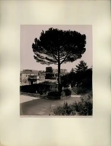 Foto um 1880, Roma Rom Lazio, Kolloseum, Konstantinsbogen