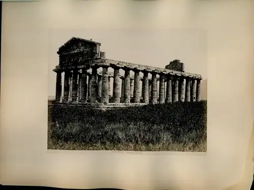 Foto um 1880, Paestum Pesto Campagnia, Tempio di Cerere, Cerestempel