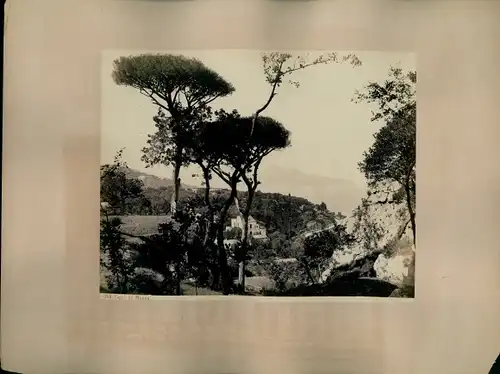 Foto um 1880, Massa Lubrense Neapel Campania, Capri da Massa, Blick auf Capri