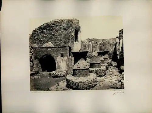 Foto um 1880, Pompei Campania, Casa di Fornai