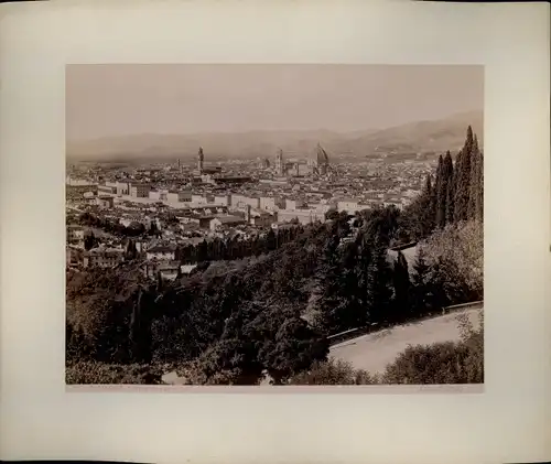 Foto um 1880, Firenze Florenz Toscana, Panorama dal viale de' colli