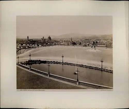 Foto um 1880, Firenze Florenz Toscana, Panorama dal Piazzale Michelangiolo