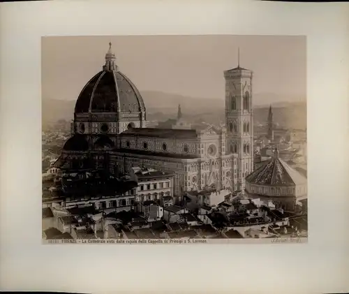 Foto um 1880, Firenze Florenz Toscana, la Cattedrale, vista dalla cuppola della Capella de' Principi