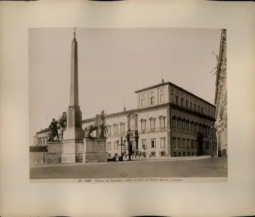 Foto um 1880, Roma Rom Lazio, Palazzo del Quirinale, eretto nel 1574 dal Ponzio, Bernini e Fontana