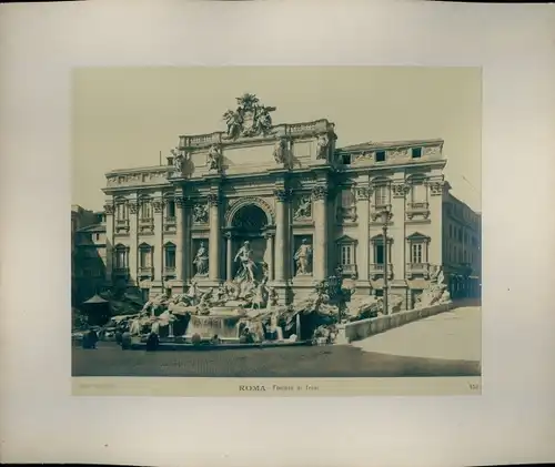 Foto um 1880, Roma Rom Lazio, Fontana di Trevi