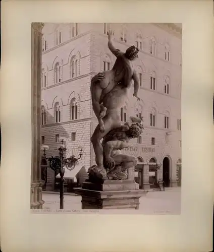 Foto um 1880, Firenze Florenz Toscana, Ratto di una Sabina, Gian Bologna