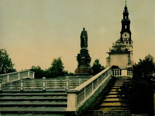 Foto Częstochowa Tschenstochau Schlesien, Denkmal Zar Alexander