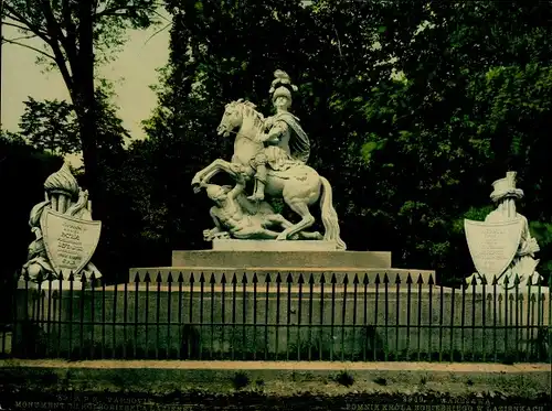 Foto Warszawa Warschau Polen, Łazienki Park, Denkmal, Pomnik Jana III Sobieskiego