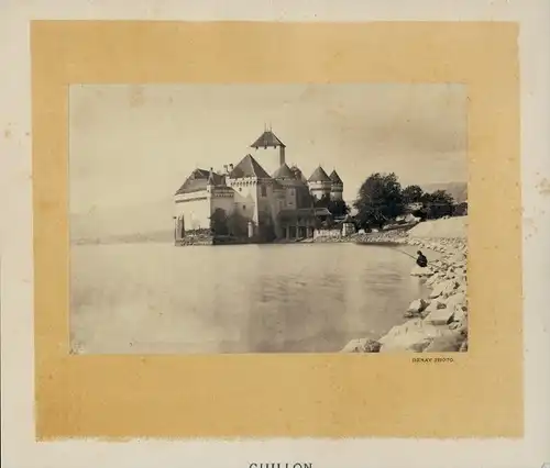 Foto Chillon Montreux Kanton Waadt, Schloss Chillon, Chateau, um 1860