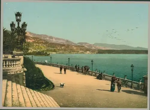 Foto Monte Carlo Monaco, Partie am Kasino, Photochromie