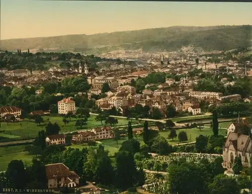 Foto Winterthur Kt. Zürich Schweiz, Totalansicht der Ortschaft