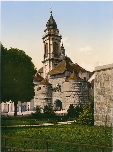 Foto Solothurn Stadt Schweiz, Rathaus, Zeitglockenturm, Baseltor