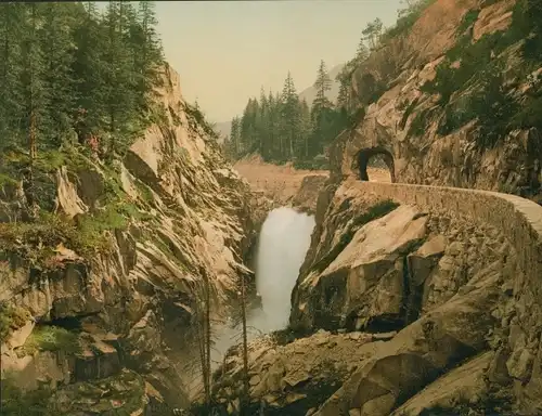 Foto Handegg Handeck Guttannen Kanton Bern, Wasserfall, Grimselstraße